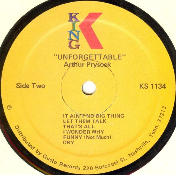 Arthur Prysock - Unforgettable - LP