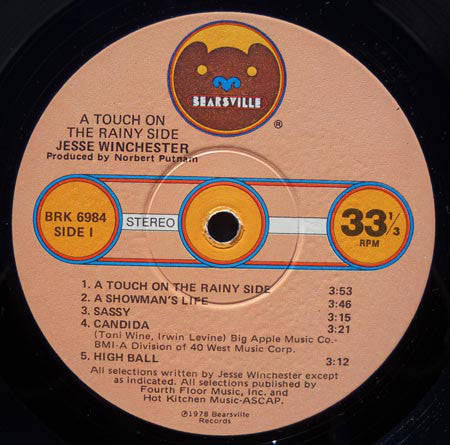 Jesse Winchester - A Touch On The Rainy Side - LP