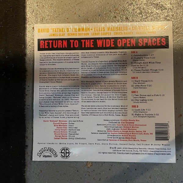 David "Fathead" Newman, Ellis Marsalis, Cornell Dupree - Return To The Wide Open Spaces - LP