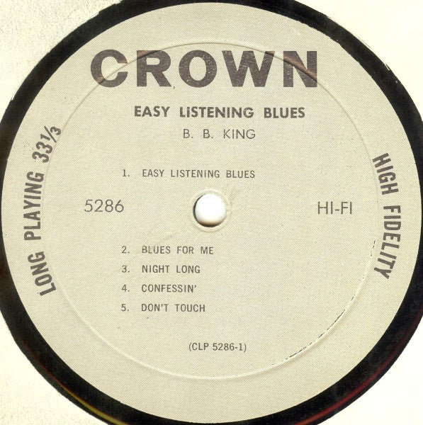 B. B. King* - Easy Listening Blues - LP