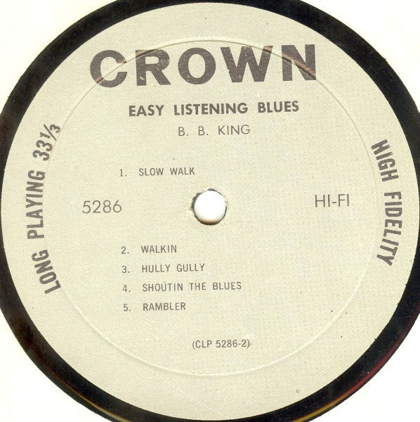 B. B. King* - Easy Listening Blues - LP