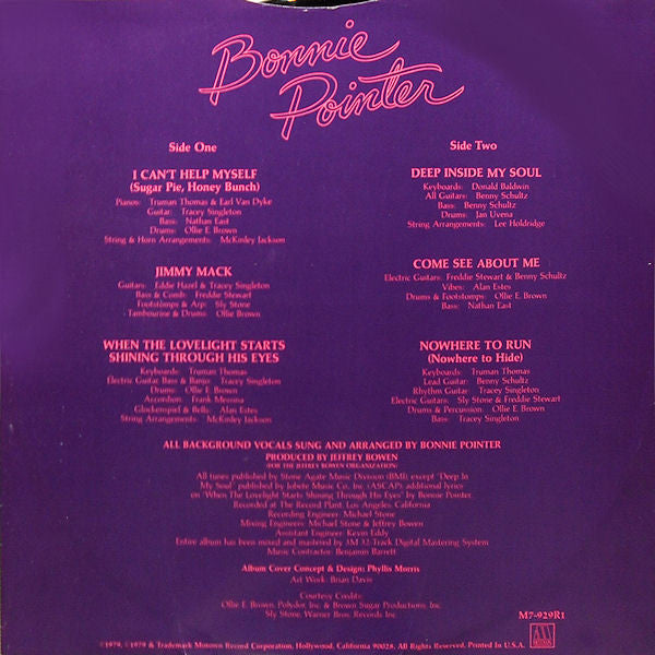 Bonnie Pointer - Bonnie Pointer - LP