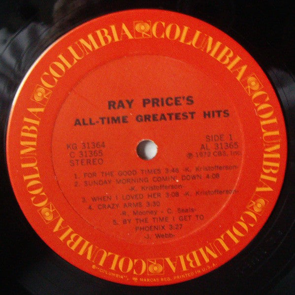 Ray Price - All Time Greatest Hits - LP