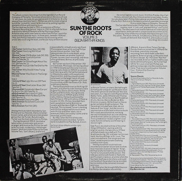 Various - Sun: The Roots Of Rock: Volume 3: Delta Rhythm Kings - LP