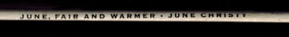 June Christy - Fair And Warmer! - LP