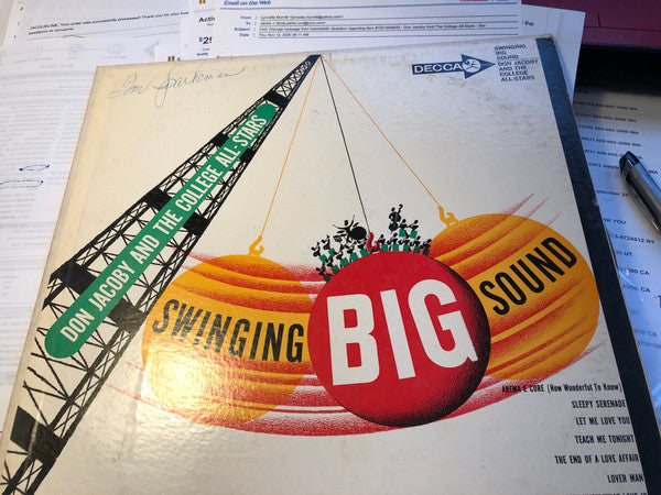 Don Jacoby And The College All-Stars - Swinging Big Sound - LP