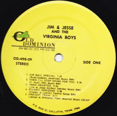 Jim & Jesse And The Virginia Boys - Palace Of Songs - LP