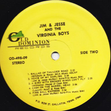 Jim & Jesse And The Virginia Boys - Palace Of Songs - LP