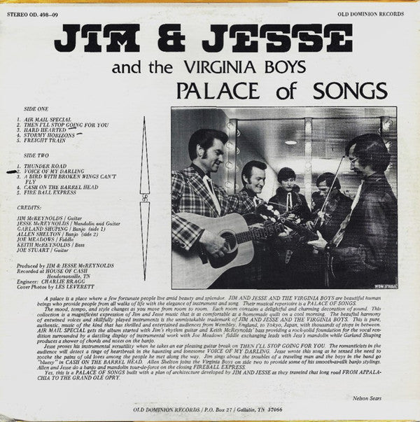 Jim & Jesse And The Virginia Boys - Palace Of Songs - LP