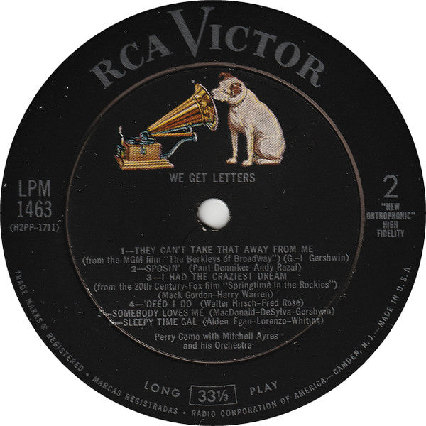 Perry Como - We Get Letters - LP