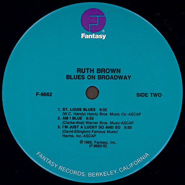 Ruth Brown - Blues On Broadway - LP