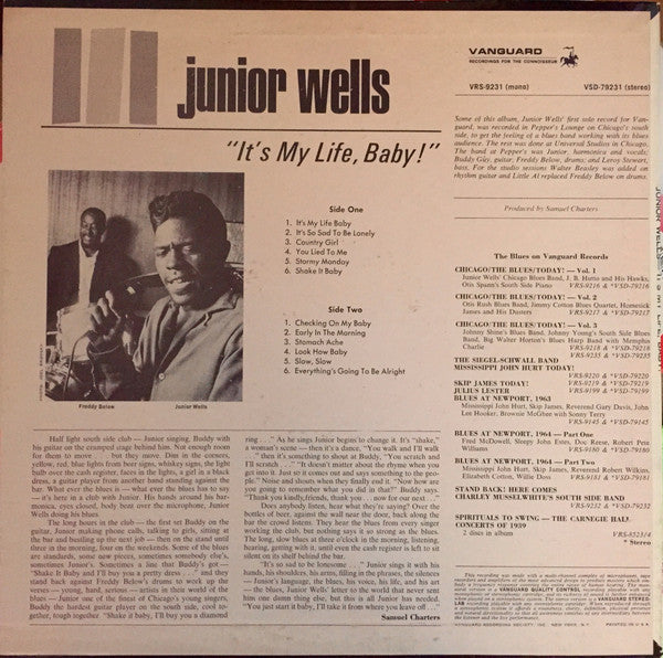 Junior Wells - It's My Life, Baby! - LP