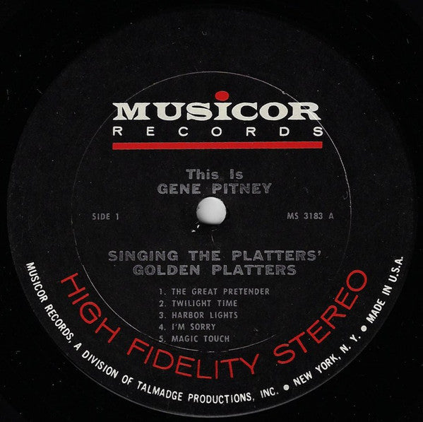 Gene Pitney - This Is Gene Pitney Singing The Platters' Golden Platters - LP