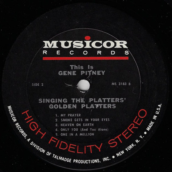 Gene Pitney - This Is Gene Pitney Singing The Platters' Golden Platters - LP