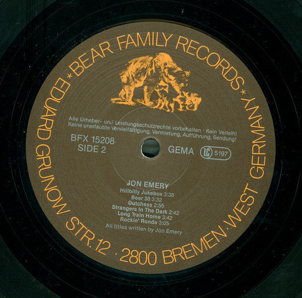 Jon Emery - Hillbilly Rock 'N Roll - LP
