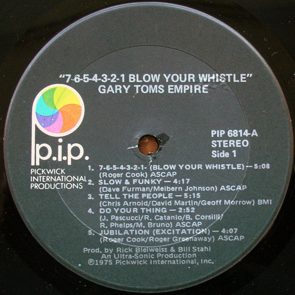 Gary Toms Empire - 7-6-5-4-3-2-1 Blow Your Whistle - LP