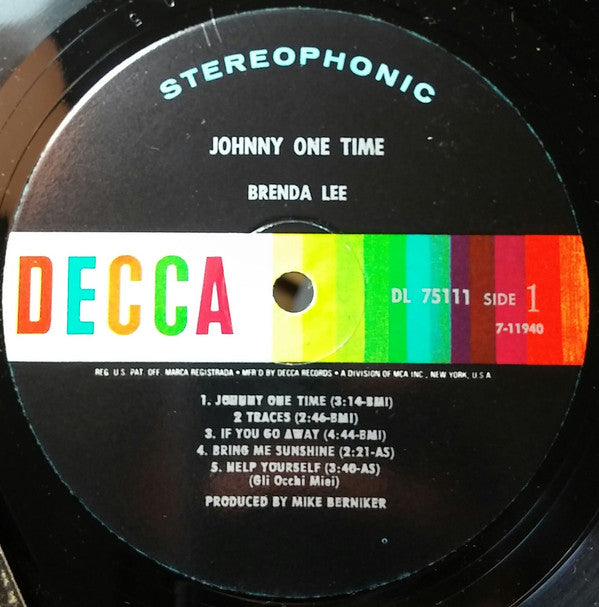 Brenda Lee - Johnny One Time - LP