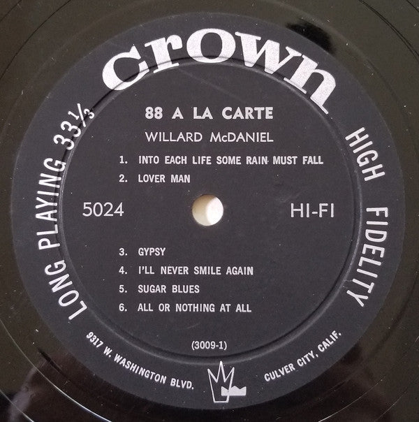 Willard McDaniel - '88' A La Carte - LP