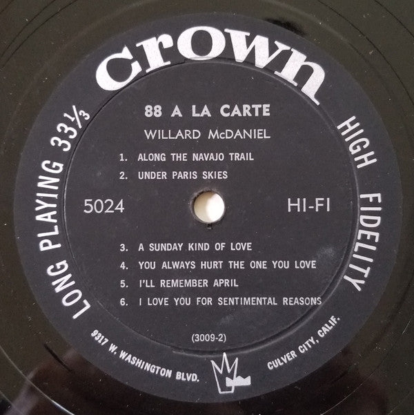 Willard McDaniel - '88' A La Carte - LP