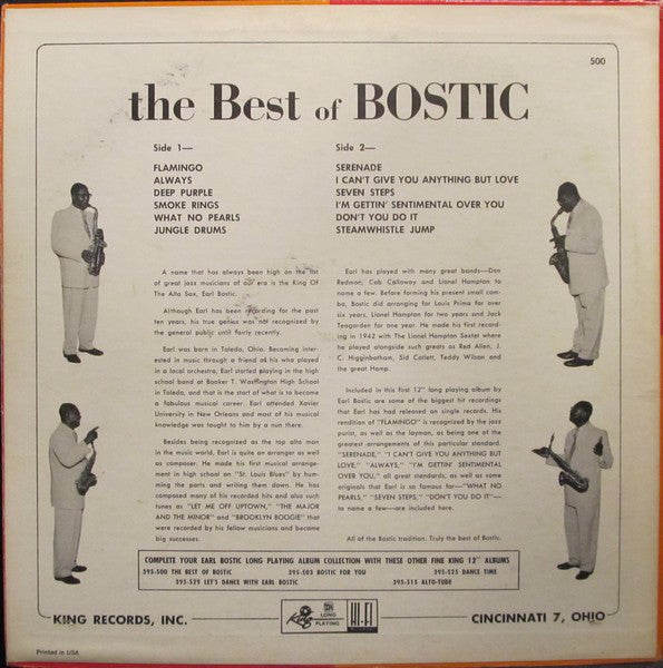 Earl Bostic - The Best Of Bostic - LP