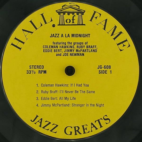 Coleman Hawkins, Ruby Braff, Jimmy McPartland, Eddie Bert, Joe Newman - Jazz A La Midnight - LP
