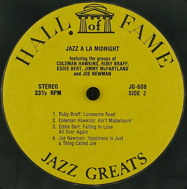 Coleman Hawkins, Ruby Braff, Jimmy McPartland, Eddie Bert, Joe Newman - Jazz A La Midnight - LP