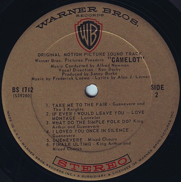 Alan Jay Lerner, Frederick Loewe* - Camelot (Original Motion Picture Sound Track) - LP