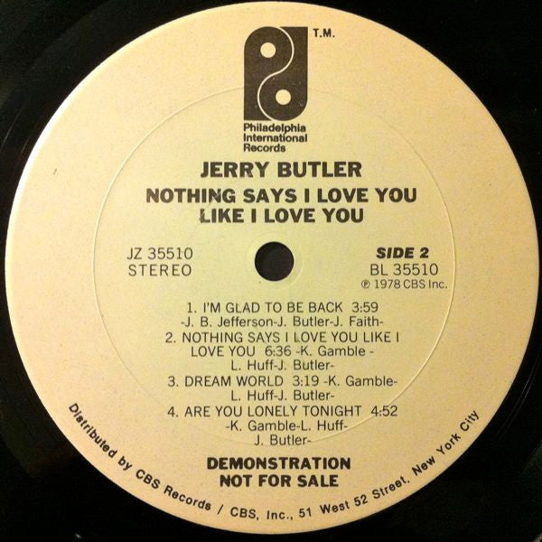 Jerry Butler - Nothing Says I Love You Like I Love You - LP