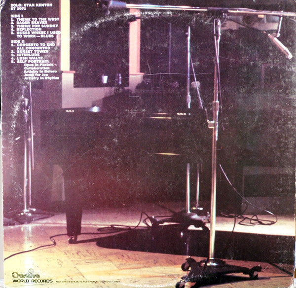 Stan Kenton - Solo: Stan Kenton Without His Orchestra - LP