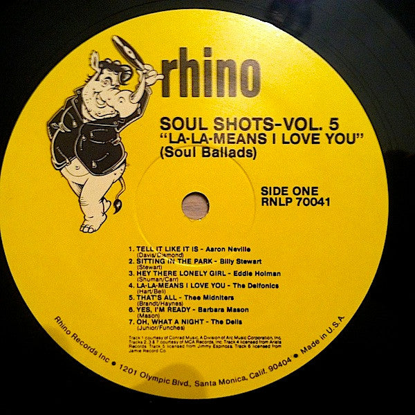 Various - Soul Shots Volume 5: "La-La Means I Love You" (Ballads) - LP