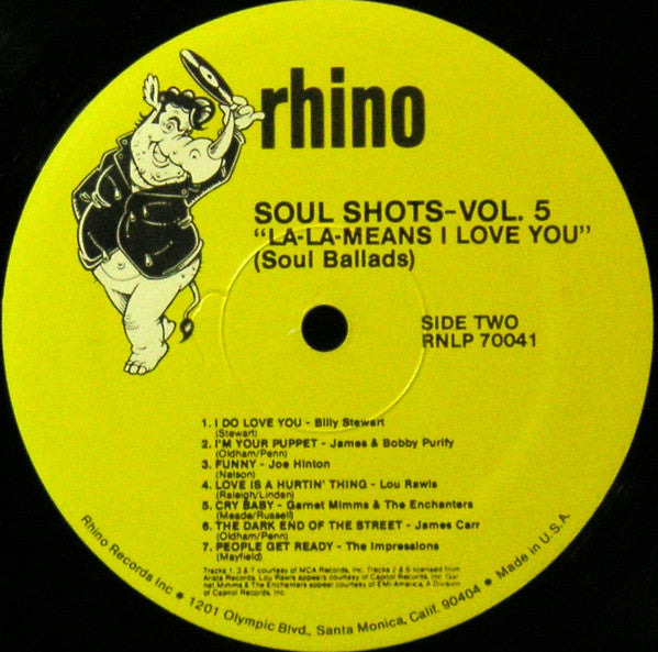 Various - Soul Shots Volume 5: "La-La Means I Love You" (Ballads) - LP