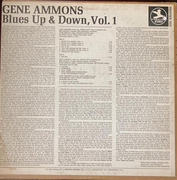 Gene Ammons - Blues Up & Down, Vol. 1 - LP