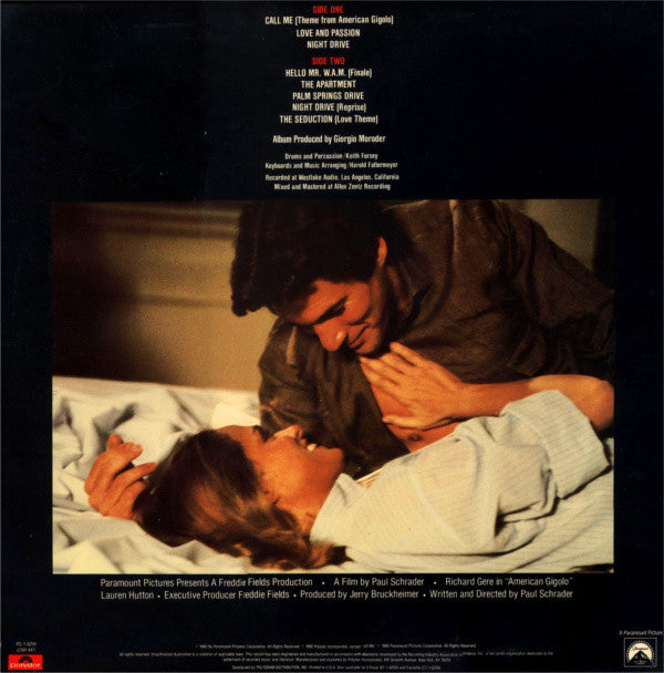 Giorgio Moroder - American Gigolo (Original Soundtrack Recording) - LP
