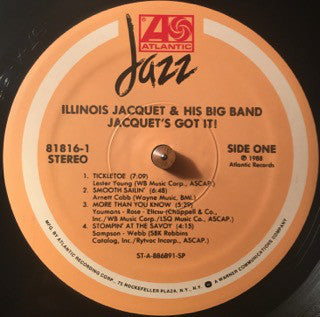 Illinois Jacquet & His Big Band - Jacquet's Got It - LP