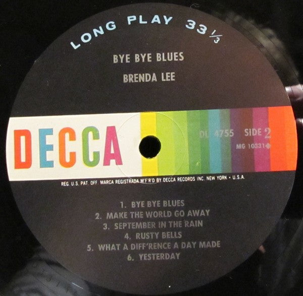 Brenda Lee - Bye Bye Blues - LP
