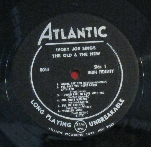 Ivory Joe Hunter - Ivory Joe Sings The Old And The New - LP