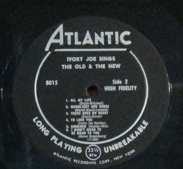 Ivory Joe Hunter - Ivory Joe Sings The Old And The New - LP