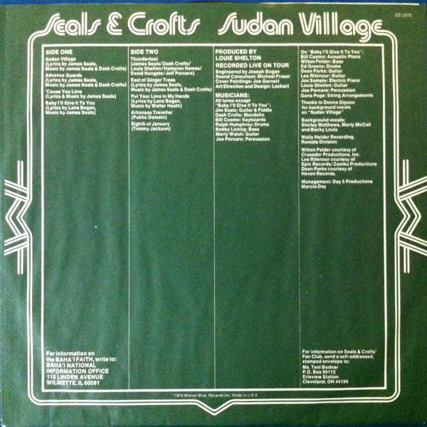 Seals & Crofts - Sudan Village - LP