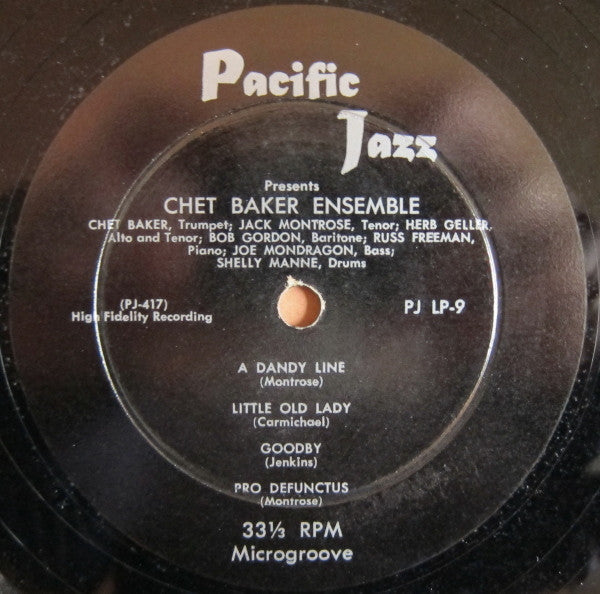 Chet Baker Ensemble - Chet Baker Ensemble - LP