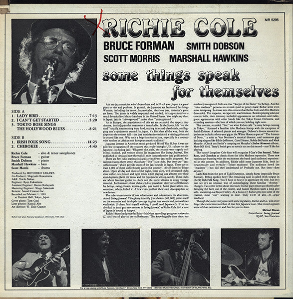 Richie Cole - Some Things Speak For Themselves - LP