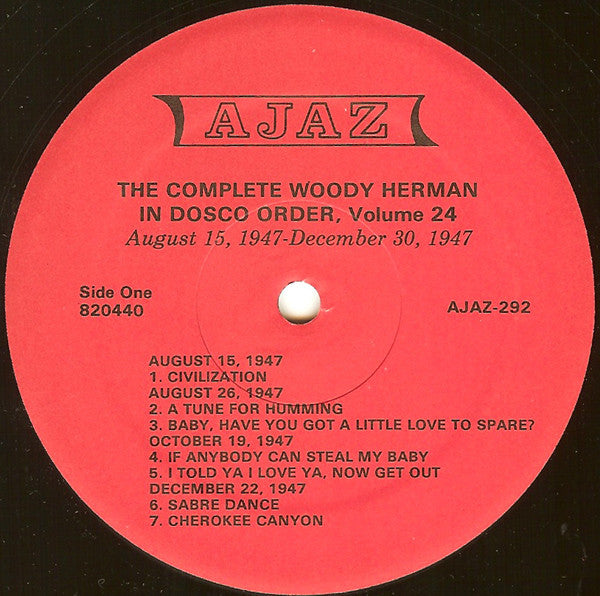 Woody Herman - The Complete Woody Herman In Disco Order, Volume 24 - LP