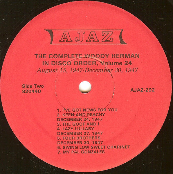 Woody Herman - The Complete Woody Herman In Disco Order, Volume 24 - LP