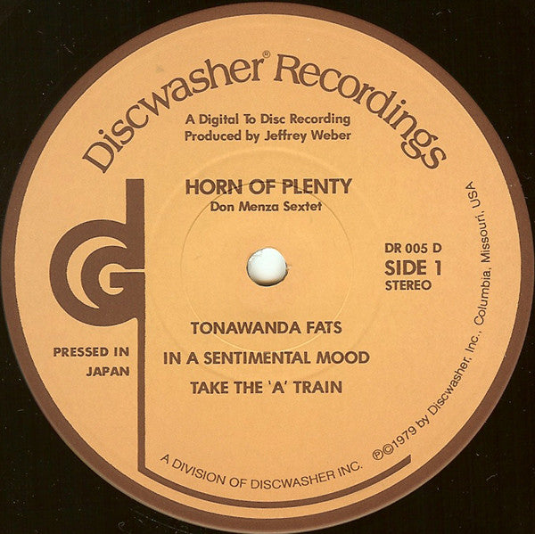 Don Menza With Chuck Findley, Bill Reichenbach (2), Frank Strazzeri, Frank De La Rosa, John Dentz - Horn Of Plenty - LP