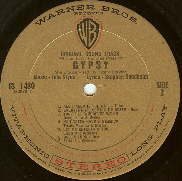 Rosalind Russell, Natalie Wood, Karl Malden - Gypsy (Original Sound Track) - LP