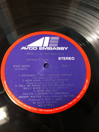 Various - Soul...In The Beginning - LP