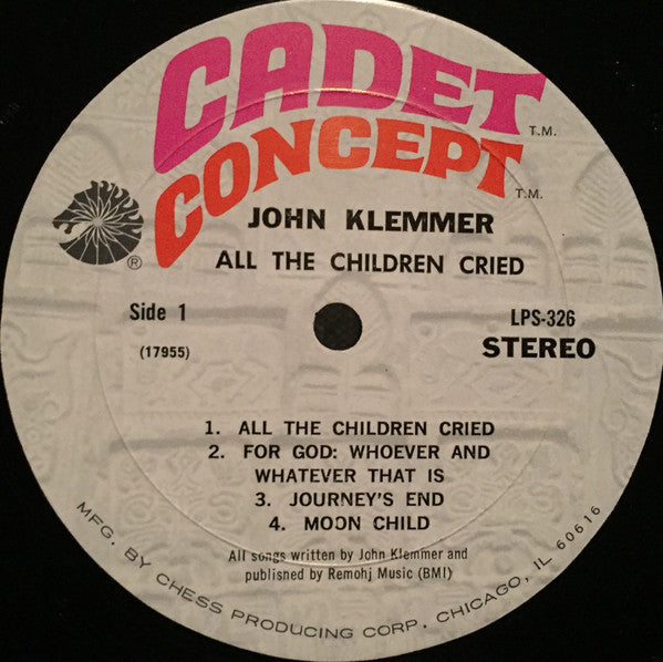 John Klemmer - All The Children Cried - LP
