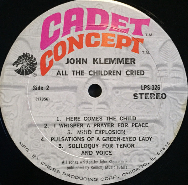 John Klemmer - All The Children Cried - LP