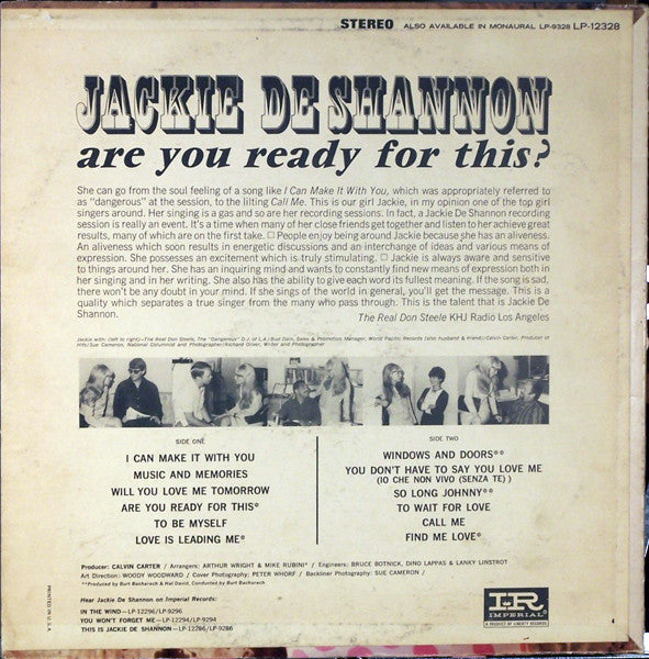 Jackie DeShannon - Are You Ready For This? - LP