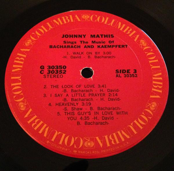 Johnny Mathis - Johnny Mathis Sings The Music Of Bacharach & Kaempfert - LP