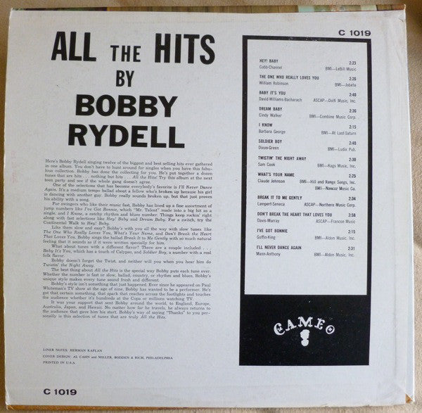 Bobby Rydell - All The Hits - LP